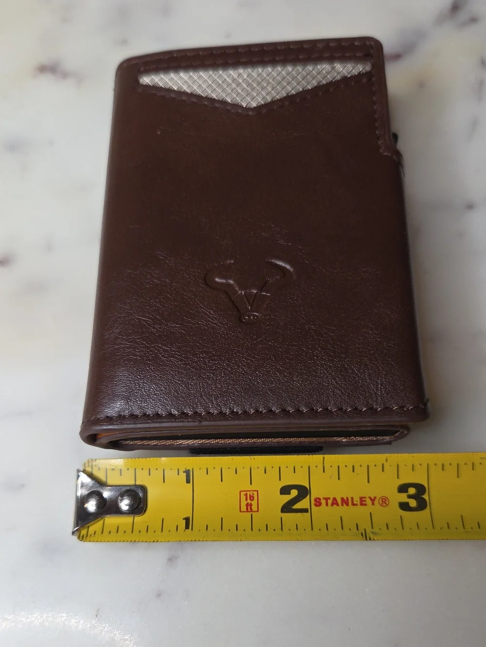 Napa Hide Brown Leather RFID Protection Pocket Slim Wallet